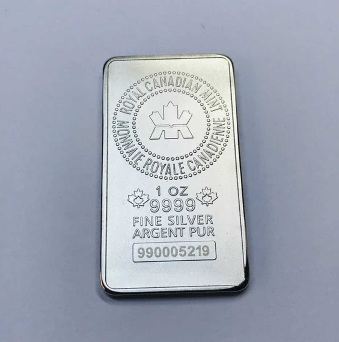Canadian Silver Bar ( 1 Troy Ounce )