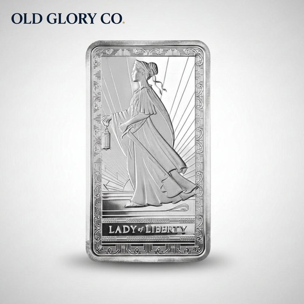 Lady of Liberty Collectible Bar — Silver-Plated (10 oz)