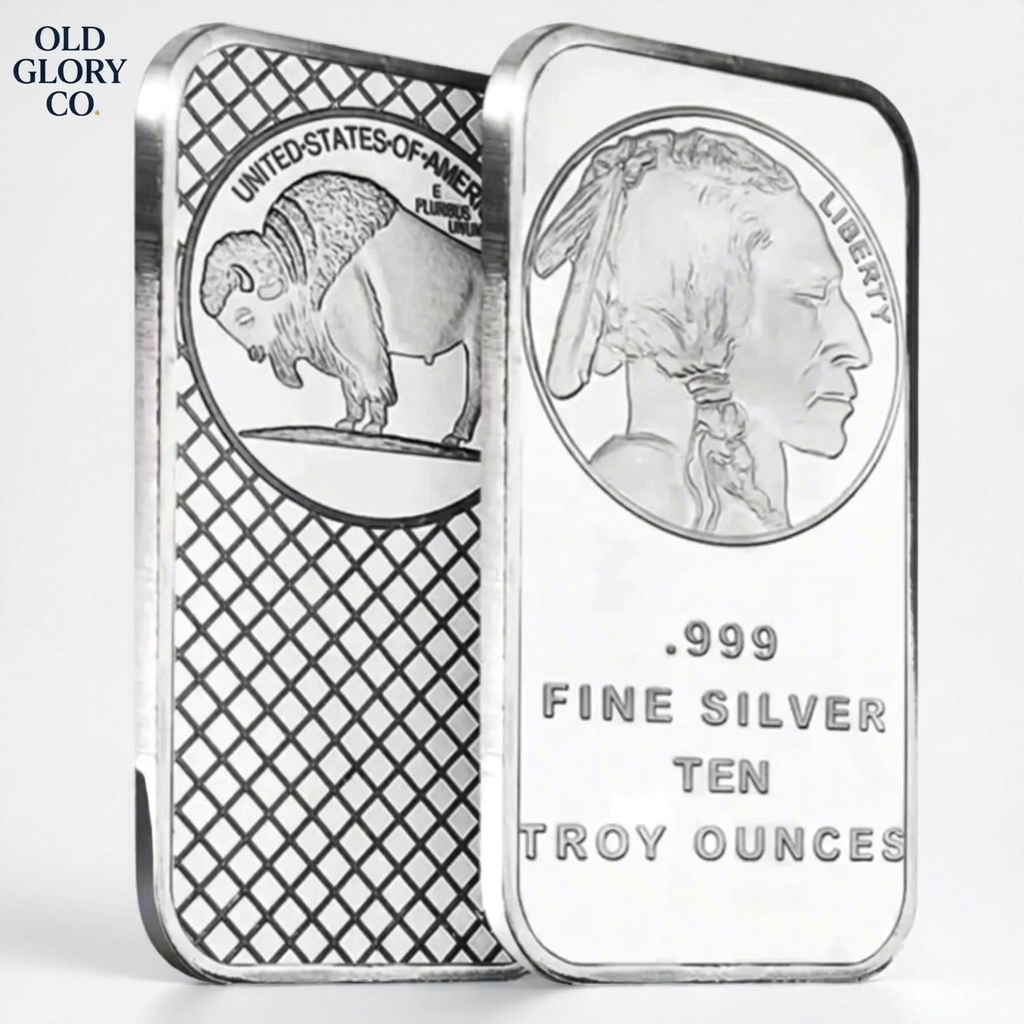 Liberty Buffalo Collectible Bar — Silver-Plated (10 oz)