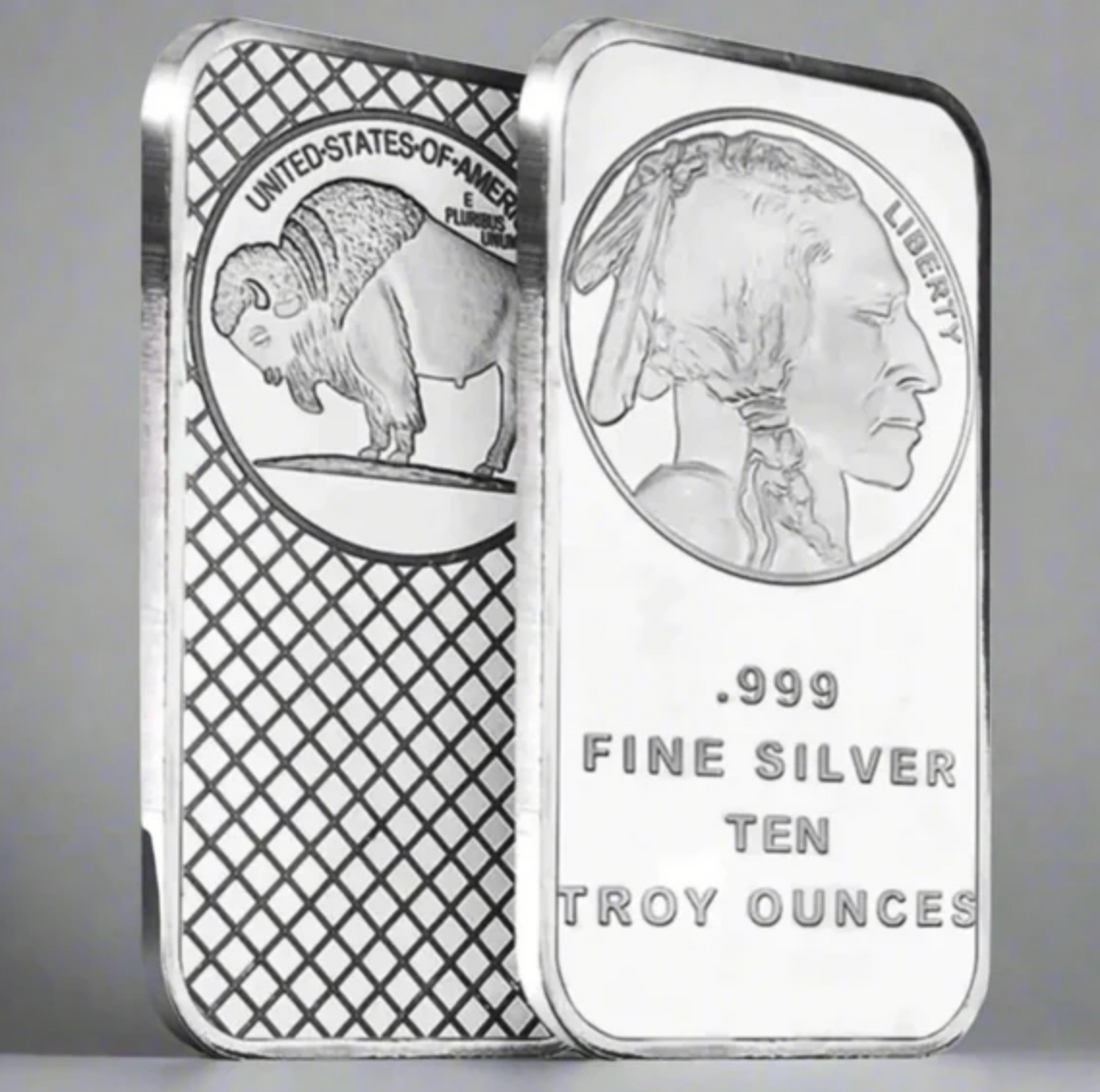 Liberty Buffalo Silver Bar ( 10 Troy Ounce )
