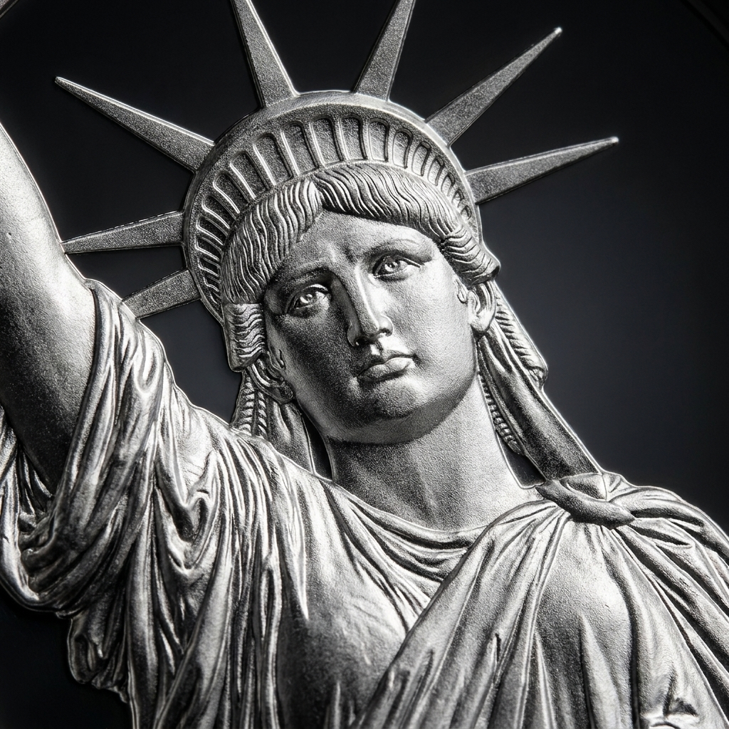 Statue of Liberty coin detail