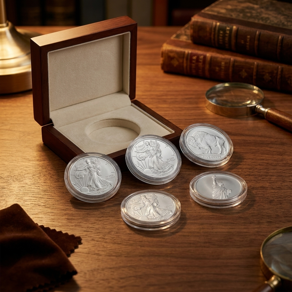 Starter set on desk with gift box